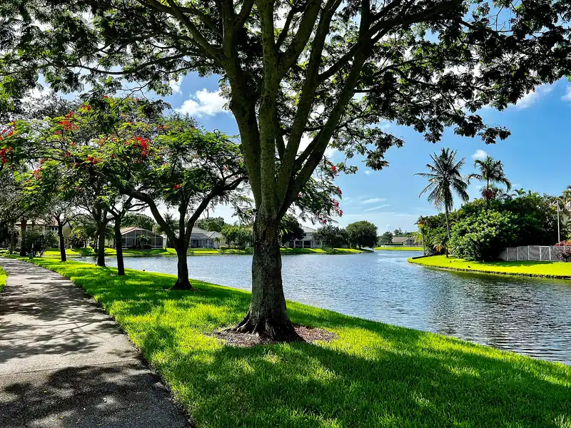 A residential street in Coconut Creek in 2022.