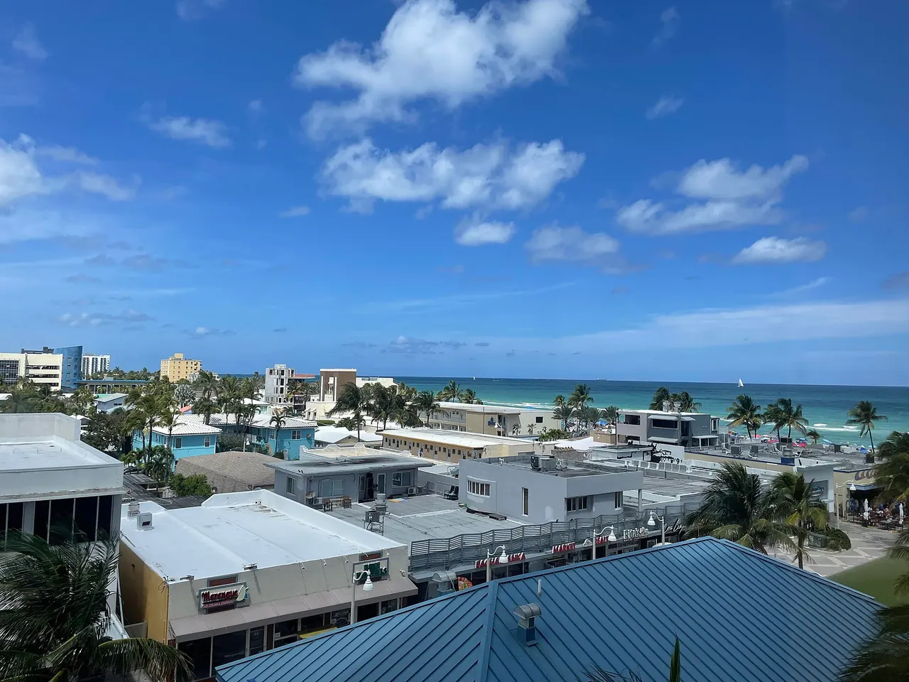 Hollywood Beach viewed from the beachfront in 2023.