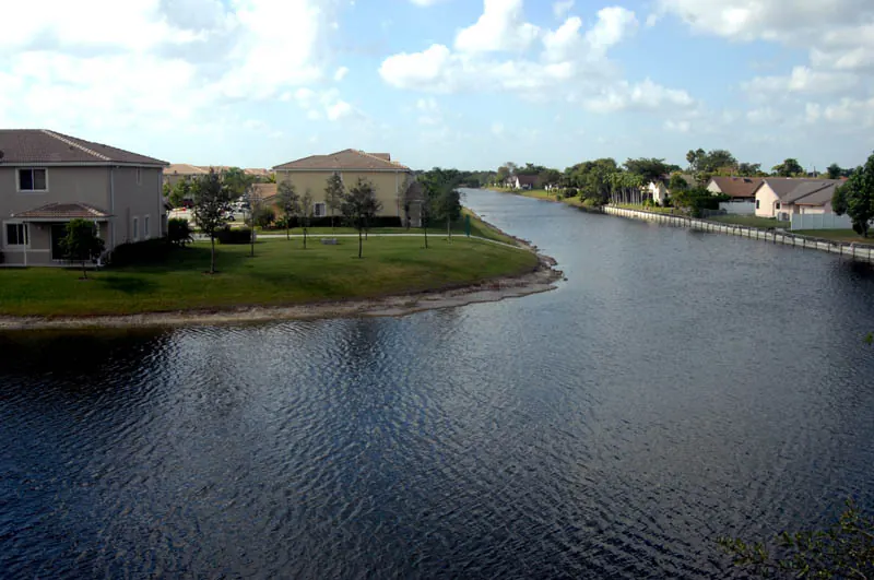 A residential canal in Tamarac in 2008.