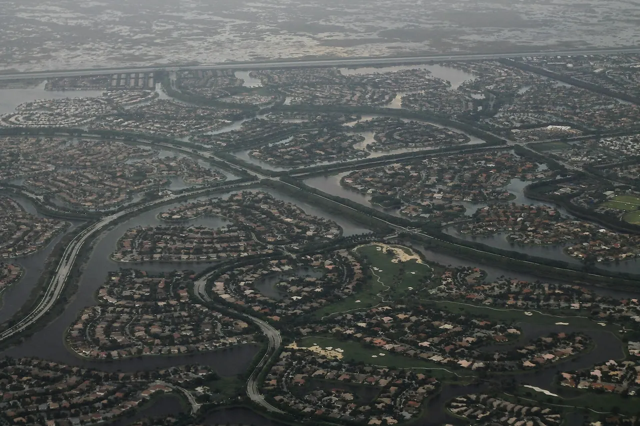 Aerial view over Weston in 2013.